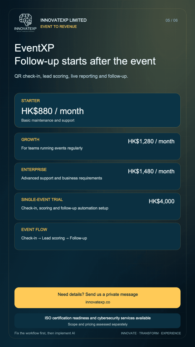 EventXP — Follow-up starts after the event