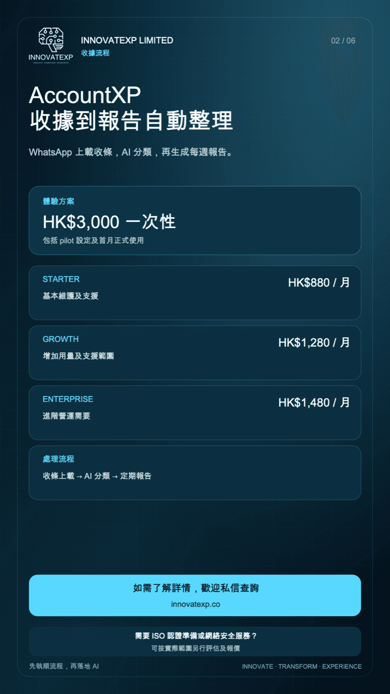 AccountXP — 收據到報告自動整理