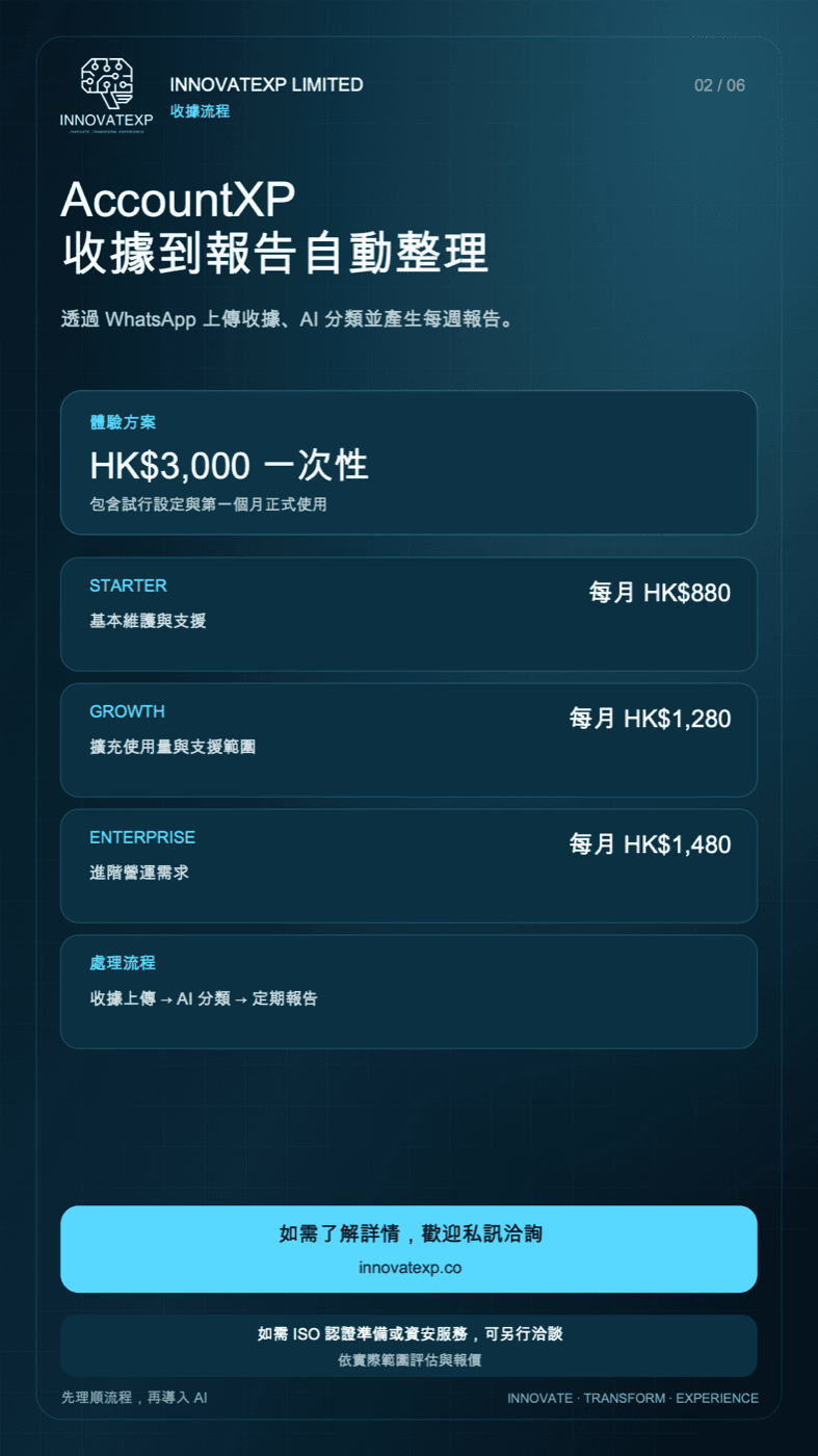 AccountXP — 收據到報告自動整理